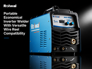 Nouvelle soudeuse à arc portable Rolwal Inverter MIG/CO2/à fil fourré/MMA, <span class=keywords><strong>avec</strong></span> <span class=keywords><strong>ou</strong></span> <span class=keywords><strong>sans</strong></span> <span class=keywords><strong>gaz</strong></span>, pour métaux - Product Image 3