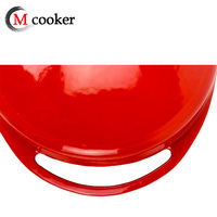 Poêle ronde de luxe en fonte antiadhésive de 10 ''25cm pour barbecue