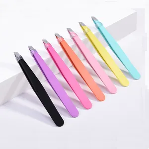 Customized Logo Stainless Steel Eyebrow Tweezers