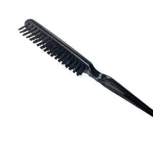 Wholesale Various colors Hair Styling Back Combing Teasing Brush, Nylon Bristles Teasing Hair Brush Rat Tail Handle Brush Combs