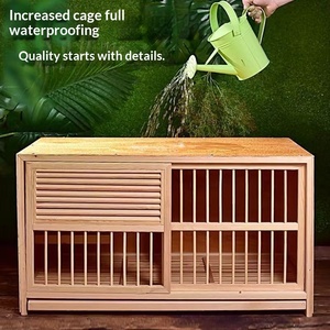 <span class=keywords><strong>Nichoir</strong></span> rectangulaire en bois et cage d'accouplement pour pigeons de reproduction et de course - Équipement aviaire réglable - Product Image 3