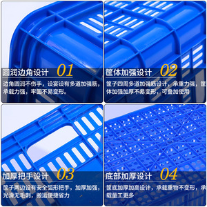 Plastic <b>Crate</b> 600x410x160mm <b>Stackable</b> Turnover Box For Logistics And Food Storage - Product Image 5