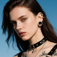 Evorte Fashion, piercing de septum en acier inoxydable, anneau de nez serpent, clicker, daith, hélix, cartilage, boucles d'oreilles, bijoux pour femmes