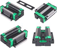 2 rails de guidage linéaires HGR20 de 500 mm + 4 blocs de roulement à bride HGW20CC (8 kg CN) pour routeurs CNC, tours et fraiseuses DIY
