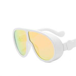 Lunettes de soleil rétro tendance 2022 pour hommes et femmes, grandes montures steampunk, lunettes de soleil surdimensionnées en forme de bouclier - Product Image 5