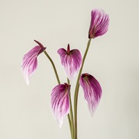 Arrangements floraux Morandi imprimés en 3D en PVC souple de haute qualité, effet tactile hydratant, motif Guanyin Lotus Palm, en caoutchouc souple