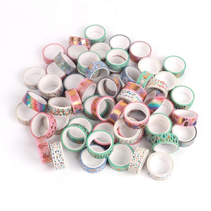 Ensemble de ruban de papier cadeau boîte enfants bricolage manuel ruban nouveau rouleau <span class=keywords><strong>entier</strong></span> de ruban de papier de dessin animé mignon décoratif - Product Image 4