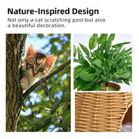 Nouveau design personnalisé arbre à chat en osier semi-fermé Condo avec feuilles