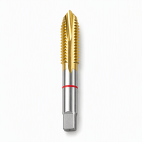 Tap Mesin HSS Berlapis Titanium SAE 1/4-2 Inch Straight Flute HRC62 Tap Ulir Kanan untuk Baja Stainless CNC Tapping