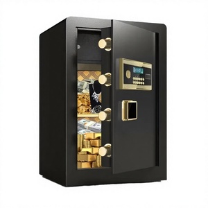 Caja Fuerte Digital Negra de 50 cm con Contraseña, <span class=keywords><strong>Cerradura</strong></span> Electrónica para Seguridad Personal en el Hogar y <span class=keywords><strong>la</strong></span> Oficina - Product Image 1