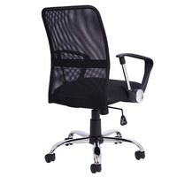Chaise de bureau pivotante en tissu maillé confortable et économique avec dossier moyen pour conférence