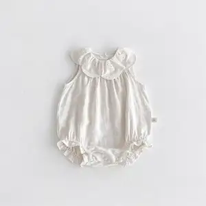 Penjualan langsung harga yang wajar baju bayi romper flutter lengan baju bayi