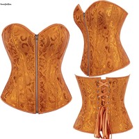 Nouveau Corset Vintage en Dentelle pour Femme 2025 – 20 Couleurs Disponibles, Jacquard Floral Respirant, Grande Taille, Idéal pour Halloween, Style Bustier
