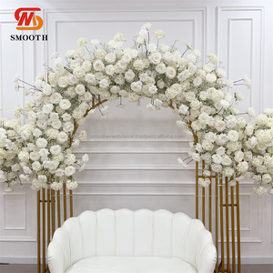 SMOOTH Blue Flower Runner Artificial Flower Decoration for Wedding Flower <b>Stand</b> <b>Backdrop</b> for Event Props - Product Image 6