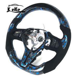 Accessoires intérieurs pour voiture Infiniti Q50 Q60 QX50 2018+ : Volant personnalisé en fibre de carbone forgée bleue avec palettes de changement de vitesse LED - Product Image 2