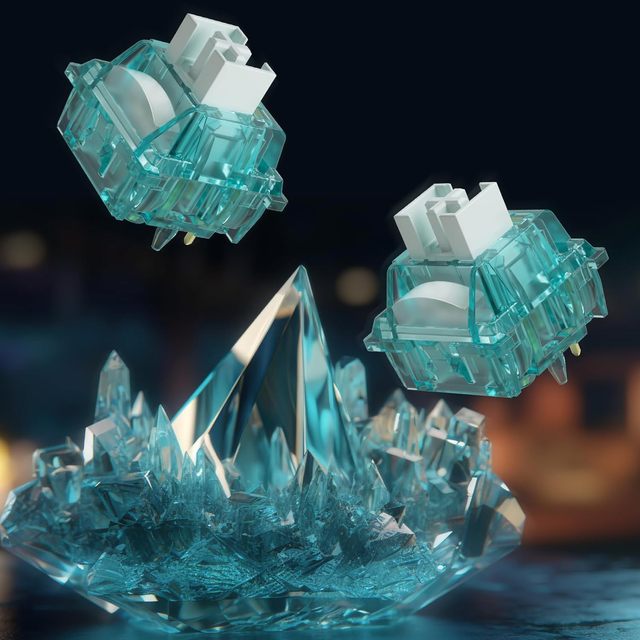 AKKO Creamy Cyan MX Style Cherry Compatible Clicky Mechanical Keyboard 5pin 45pcs Lubed Switch 50gf 4mm