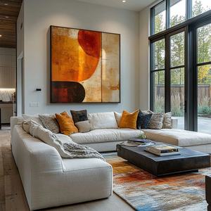 Art mural 3D abstrait contemporain, peinture sur toile pour décoration moderne de la maison et de la galerie - Product Image 6