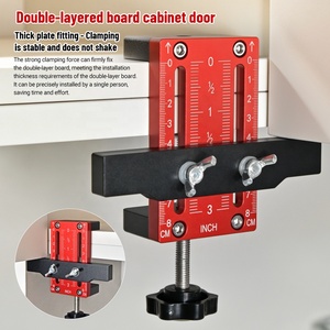 Customizable Industrial Aluminum Alloy Punch Locator Cabinet <strong>Drill</strong> <strong>Guide</strong> Adjustable 0-6cm Range for Drawer Pulls Knobs - Product Image 1