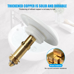 Bouchon universel de vidange Bounce Core laiton Bassin Filtre de vidange Douche Évier Crépine de bain Bouchon de vidange - Product Image 5