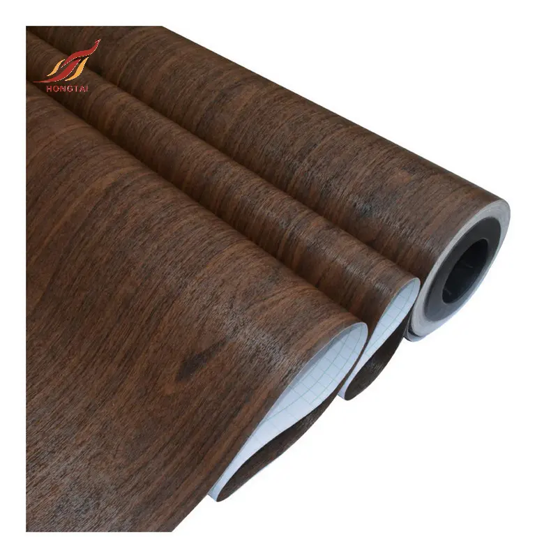 Película adhesiva de diseño de madera para muebles, pegatinas de decoración laminada, envoltura de vinilo para muebles