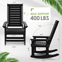 Chaise confortable de style moderne en HDPE pour la maison, les loisirs, le balcon, le jardin, meubles d'extérieur, ensemble de meubles d'extérieur