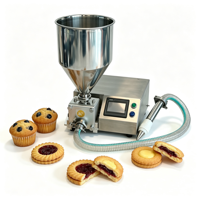 Machine à garnir les muffins aux myrtilles, les biscuits sandwichs, la confiture, la crème et la crème anglaise, commerciale, en acier inoxydable, à écran tactile, pistolet manuel