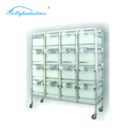 Laboratoire Rongeur Cage d'élevage de cochon-rat souris cage, petits animaux transport IVC cage avec support