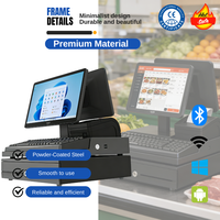 Sistema POS con Pantalla Táctil de 15.6 Pulgadas, Terminal POS Todo en Uno con Impresora Térmica Integrada, Ideal para Tiendas de Conveniencia y Supermercados