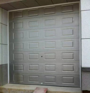 Portes <span class=keywords><strong>de</strong></span> <span class=keywords><strong>garage</strong></span> sectionnelles monobloc en acier galvanisé gris argenté, résistantes au vent, disponibles en tailles et couleurs personnalisées, pour sous-sol - Product Image 2