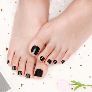 Solide Noir Moyen Fait À La Main Flexible Robuste Presse Sur Les Ongles Près De Moi <span class=keywords><strong>Faux</strong></span> Ongles <span class=keywords><strong>Pour</strong></span> Hommes - Product Image 2