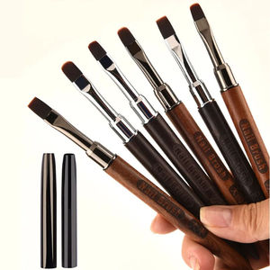 Nuevo Juego <span class=keywords><strong>de</strong></span> Pinceles para Manicura 1 Pieza, Pincel para Polvo Acrílico con Mango Redondo <span class=keywords><strong>de</strong></span> Madera <span class=keywords><strong>de</strong></span> Sándalo para Construcción <span class=keywords><strong>de</strong></span> Gel - Product Image 1