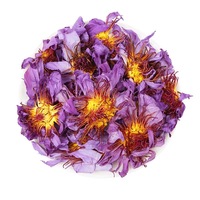 Thé aux fleurs de lotus bleu séchées naturelles (Nymphaea Caerulea) en vrac 500g – Emballage en vrac – Thé bien-être pour l'aromathérapie à domicile