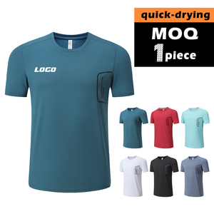 T-shirt à col rond pour homme, séchage rapide, athlétique, décontracté, imprimé réfléchissant, manches courtes - Product Image 6