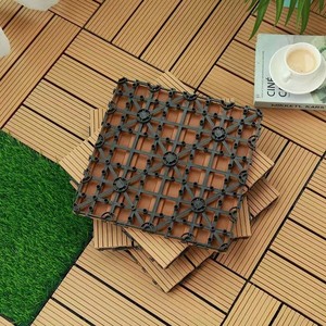 Planches de terrasse WPC contemporaines avec clips en acier inoxydable, étanches, faciles à installer, pour l'aménagement extérieur de jardins, antidérapantes et solides - Product Image 1