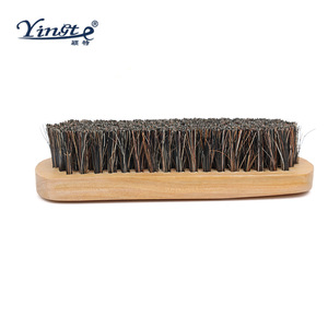 Yinste Horsehair <b>Shoe</b> Brush Beech Wood Solid Wood Cleaning Brush For Leather <b>Shoe</b> Care Polishing <b>Soft</b> Bristle - Product Image 4