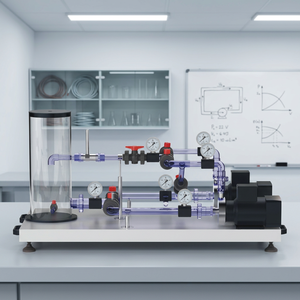 Micronewton H265 220V 50Hz Elektrische variabele snelheidsregelbare meetserie parallelle pompen Metalen onderwijsbank voor natuurkunde - Product Image 1