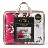 En stock : Ensemble de literie imprimé 8 pièces pour lit Queen/King, avec draps, rideaux et taies d'oreiller assortis