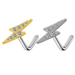 Gaby नाक अंगूठी हीरा स्टेनलेस स्टील नाक स्टड सेक्सी तितली सोने नाक अंगूठी थोक संवर्धन असली भेदी गहने - Product Image 5