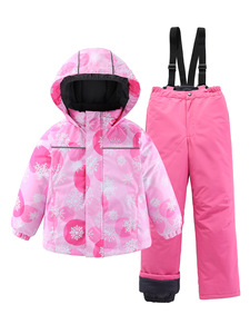 <span class=keywords><strong>Combinaison</strong></span> <span class=keywords><strong>de</strong></span> <span class=keywords><strong>ski</strong></span> pour enfants, veste à capuche pour filles, fermeture éclair, respirante, épaisse, imperméable, pantalon en polyester imprimé - Product Image 5