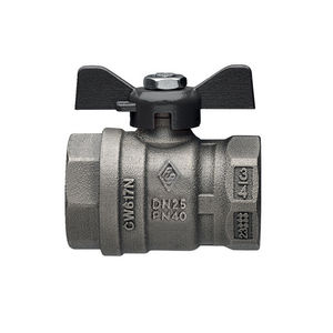 Robinet à boisseau sphérique Junior-Sfer 1 pouce DN25 PN40 à passage complet FF avec manette papillon - Product Image 1