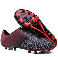 Chaussures de football unisexes pour adultes et enfants - Tige en PVC, doublure en mesh respirant, semelle extérieure en caoutchouc durable pour l'école