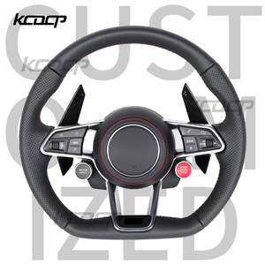 Volant de course personnalisé en Alcantara et fibre de carbone pour <span class=keywords><strong>Audi</strong></span> TTS R8 TTRS <span class=keywords><strong>TT</strong></span> Q3 Q5 Q7 Q8 A3 A4 A5 A7 A6 C6 C7 Cabriolet - Product Image 1