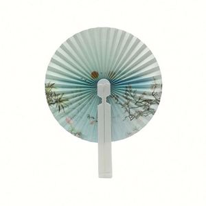 Abanicos de Lujo Chinos Personalizados con Impresión por Sublimación, Abanico Plegable Redondo - Product Image 1