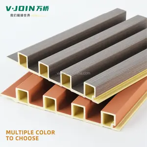 20 tahun merek pabrik OEM sol kulit 170mm pinggir kayu panel dinding bergalur desain dinding 3D