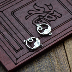 Pendentif lune levante au-dessus de la mer, breloque en cuivre de 13x18mm, pour accessoires de bijoux à faire soi-même - Product Image 3
