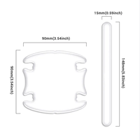 Film de protection transparent universel invisible pour poignée de porte de voiture, film de protection de peinture, à utiliser pour les autocollants de protection de la coupelle de la poignée de porte de voiture