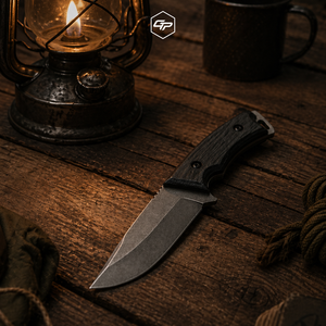 Couteau de chasse à lame fixe en acier O2 fait main, pointe clip, lame pleine longueur avec étui Kydex - Product Image 5