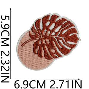 แผ่นปะติดรูปหมีสีน้ำตาลกาแฟ ลายดอกไม้ ใบไม้ เห็ด และหัวใจ สำหรับตกแต่งเสื้อผ้าและกระเป๋าเป้ - Product Image 6