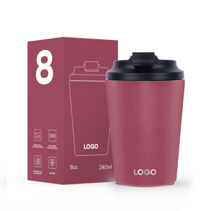 12oz 500ml Stainless Steel Double Wall Vacuum Insulated Travel Mug Wide Mouth Reusable Eco-Friendly Thermos for Hot/<b>Cold</b> - Product Image 1