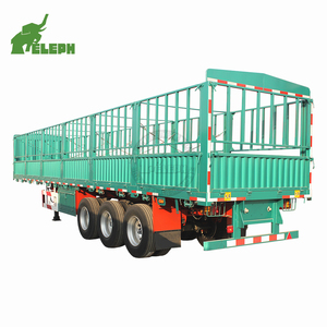 Semirremolque de Carga con Barandas Laterales de 3 Ejes, Semirremolque de Carga a Granel de 60T con Borde Lateral Abatible y Pared Lateral Cerrada - Product Image 1